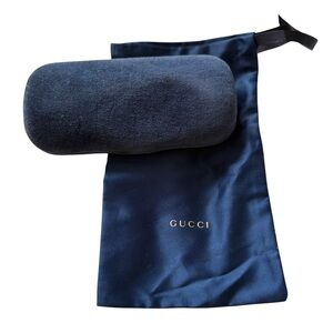 Gucci Blue Glasses Case with Satin Pouch